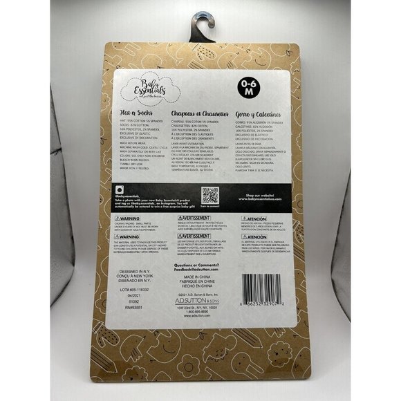 Fall Halloween Hat Socks Baby Girl Gift Set Orange Black Bow Polka Dots 0-6M New - Picture 6 of 7